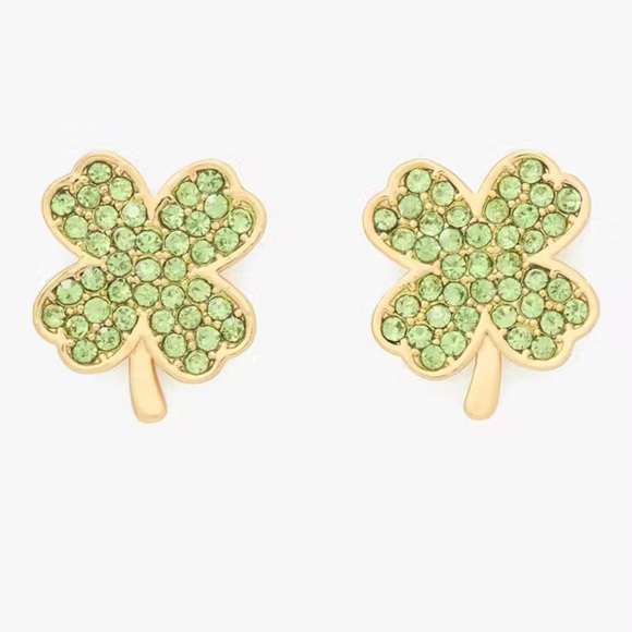 $58 Kate Spade Lucky Charm Pavé Clover Studs - Picture 6 of 6